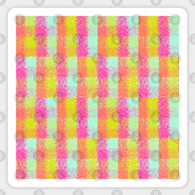 Tiny Dot Checkered Sticker by Rosemarie Guieb Designs